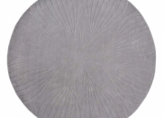 Vlněný kruhový koberec Wedgwood Folia šedá