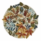 Vlněný koberec SANDERSON Robin´s Wood russet brown kruh