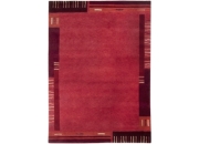 Indický vlněný koberec Kailash Theko červený