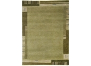 Indický vlněný koberec Kailash Theko zelený