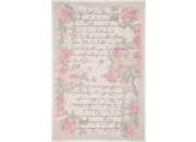 Koberec Flomi Paris s romantickým vzorem písma růžový